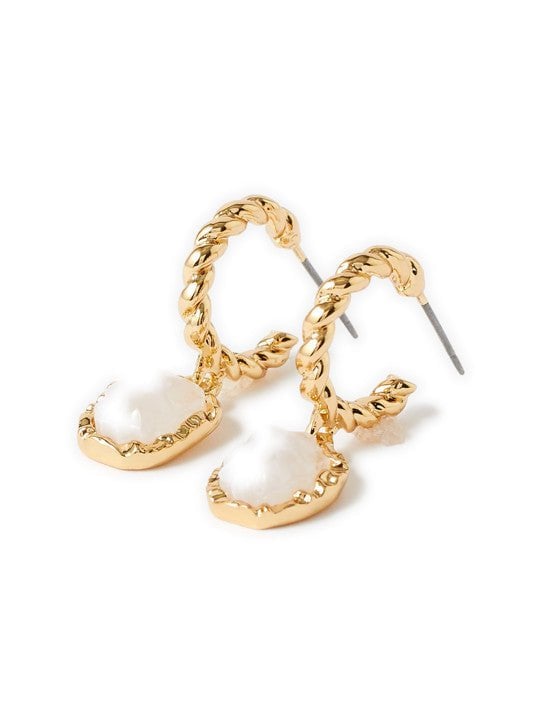Ronde oorbellen – mode-sieraden – goudkleurig, hendel aan de achterkant