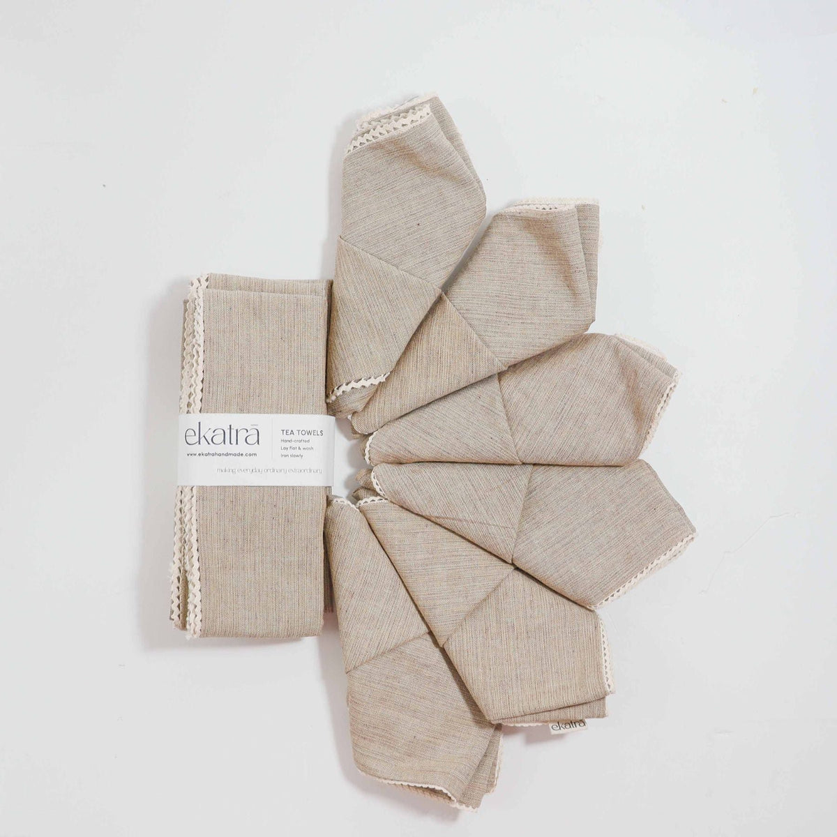 Katoenen absorberende theedoek - sets van 4, 6 of 8