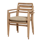 Verano teakhouten tuinstoel met armleuning - FSC-gerecycled hout