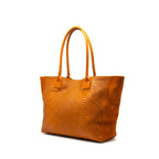 Lola – Italiaanse leren tas met python-reliëf – Oranje