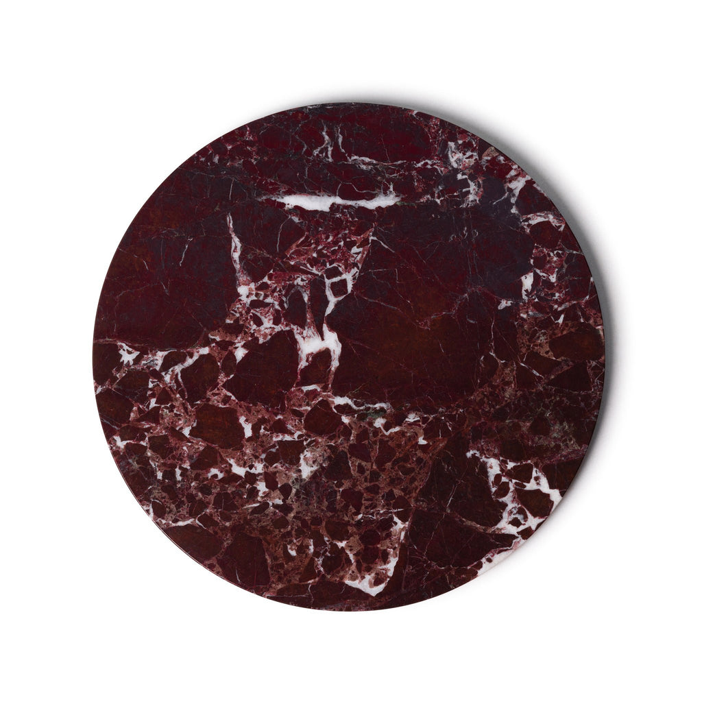 Marmer dienblad rond Ø30cm rood