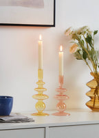 Candlestick Molume geel 9x22.5cm
