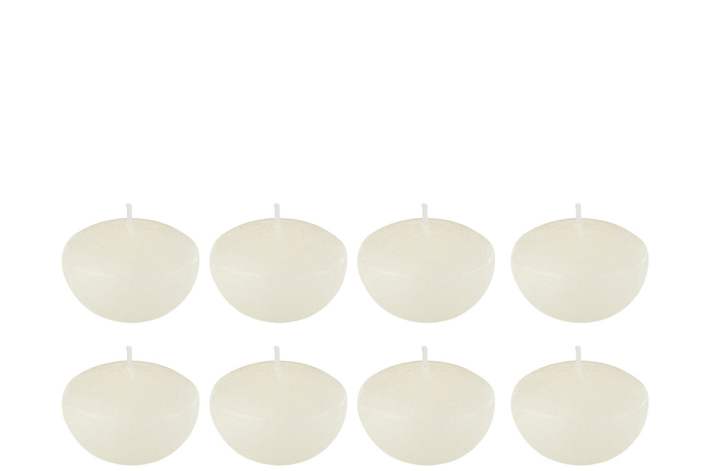 J-Line drijfkaars - wit - small - 4U - doos van 8