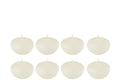 J-Line drijfkaars - wit - small - 4U - doos van 8