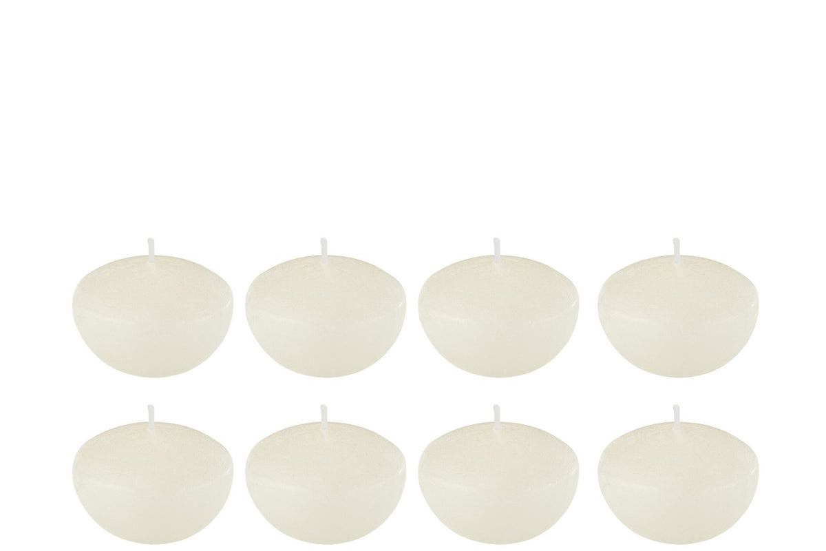 J-Line drijfkaars - wit - small - 4U - doos van 8
