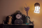 Wandlamp Tiffany 17x12x23 cm Wit Bruin Glas Muurlamp