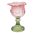 Waxinelichthouder Roze Glas
