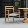 Verano teakhouten tuinstoel met armleuning - FSC-gerecycled hout