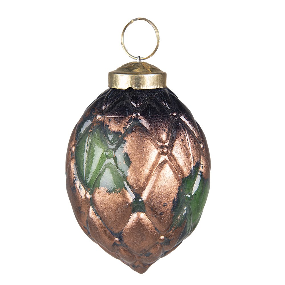 Kerstbal Ø 7 cm Groen Glas Kerstdecoratie