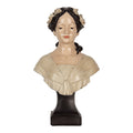 Decoratie Beeld Vrouw 18x12x31 cm Beige Kunststof