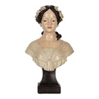 Decoratie Beeld Vrouw 18x12x31 cm Beige Kunststof