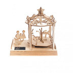Bouwpakket Merry-Go-Round van hout op zonne-energie