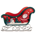 Kerstdecoratie Beeld Slee Rood Hout