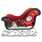Kerstdecoratie Beeld Slee Rood Hout