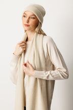 Diana Beanie & Scarf Cashmere Set Stone