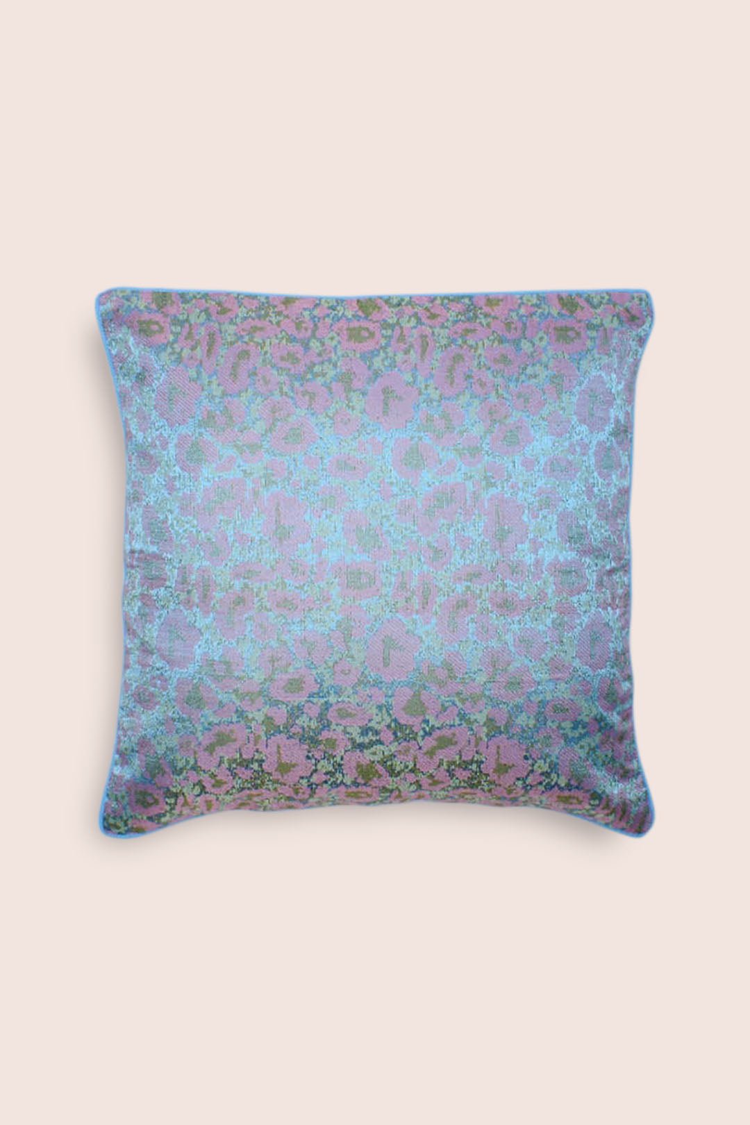 Handgeweven jacquard kussenhoes - Zijdekatoen