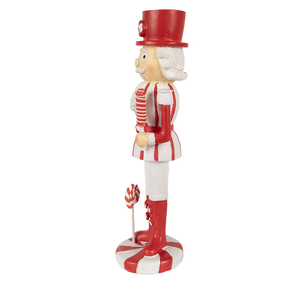 Kerstdecoratie Beeld Notenkraker 23 cm Rood Wit Polyresin Kerstfiguren