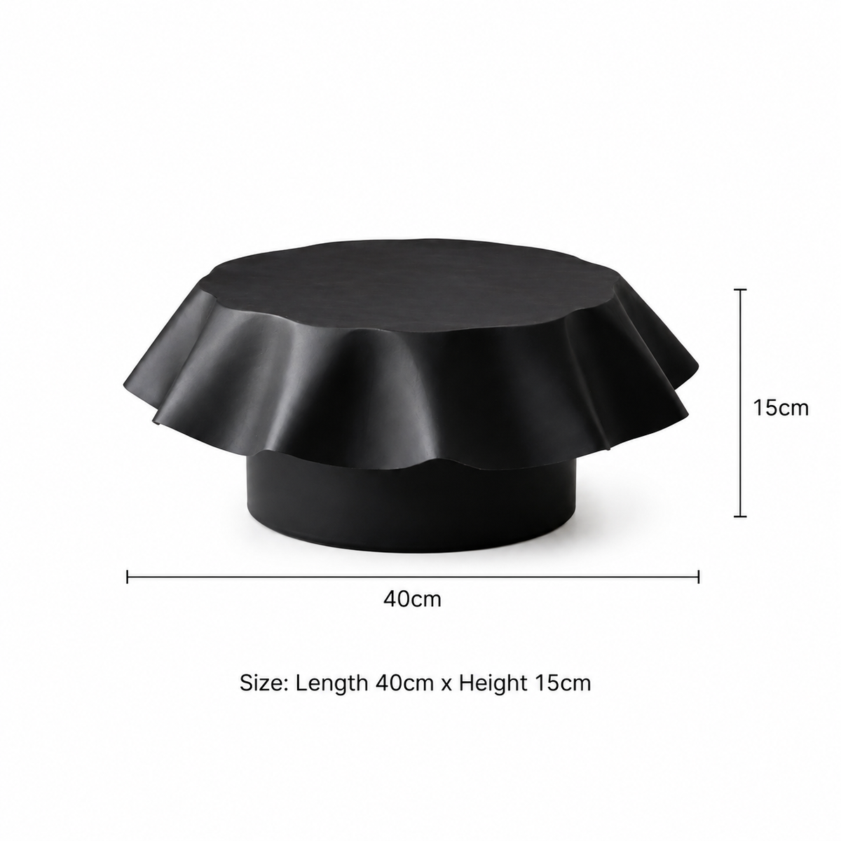 Noir aluminium tafelstandaard – zwarte poedercoating