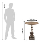Bijzettafel Ø 62x81 cm Bruin Hout