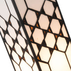Tiffany Tafellamp 12x12x36 cm Wit Glas Tiffany Bureaulamp