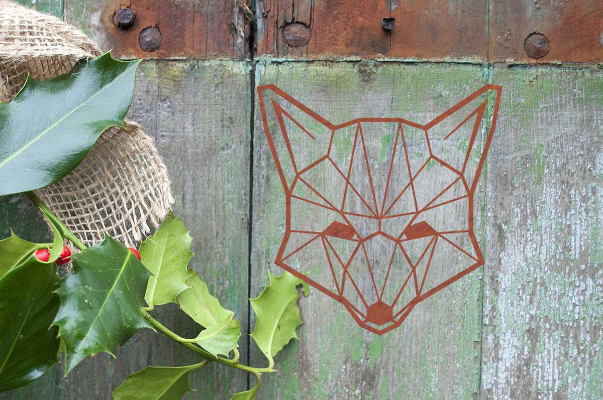 Wanddecoratie Vos/ Fox Roestmetaal 141608, 38,8x37,6cm