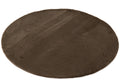 J-Line vloerkleed Cutie Rond - polyresin - bruin
