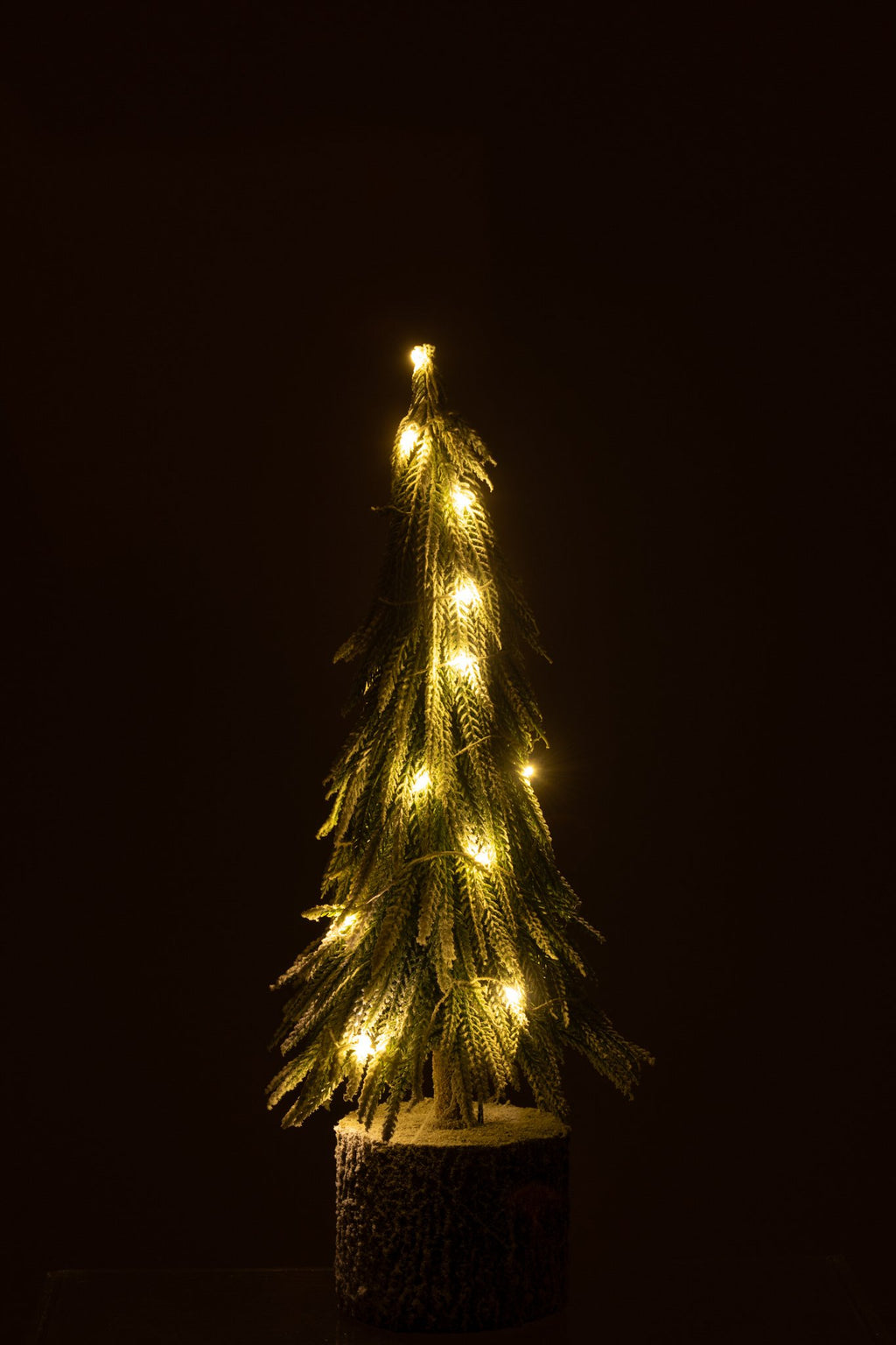 J-Line Kerstboom A+Led Kunststof Sneeuw Groen Medium