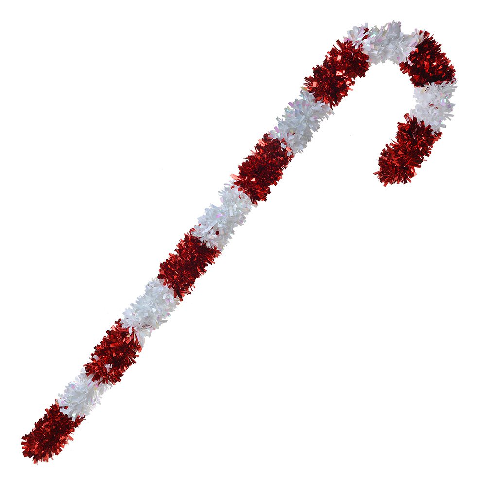 Kerstdecoratie Zuurstok 120 cm Rood Wit Kunststof