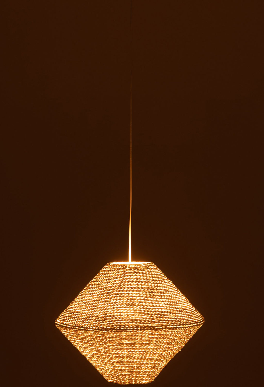 J-Line hanglamp Ufo Raffia - wit - groot