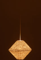J-Line hanglamp Ufo Raffia - wit - groot
