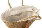 J-Line Strandtas Kwasten Zeegras/Raphia Naturel/Bruin
