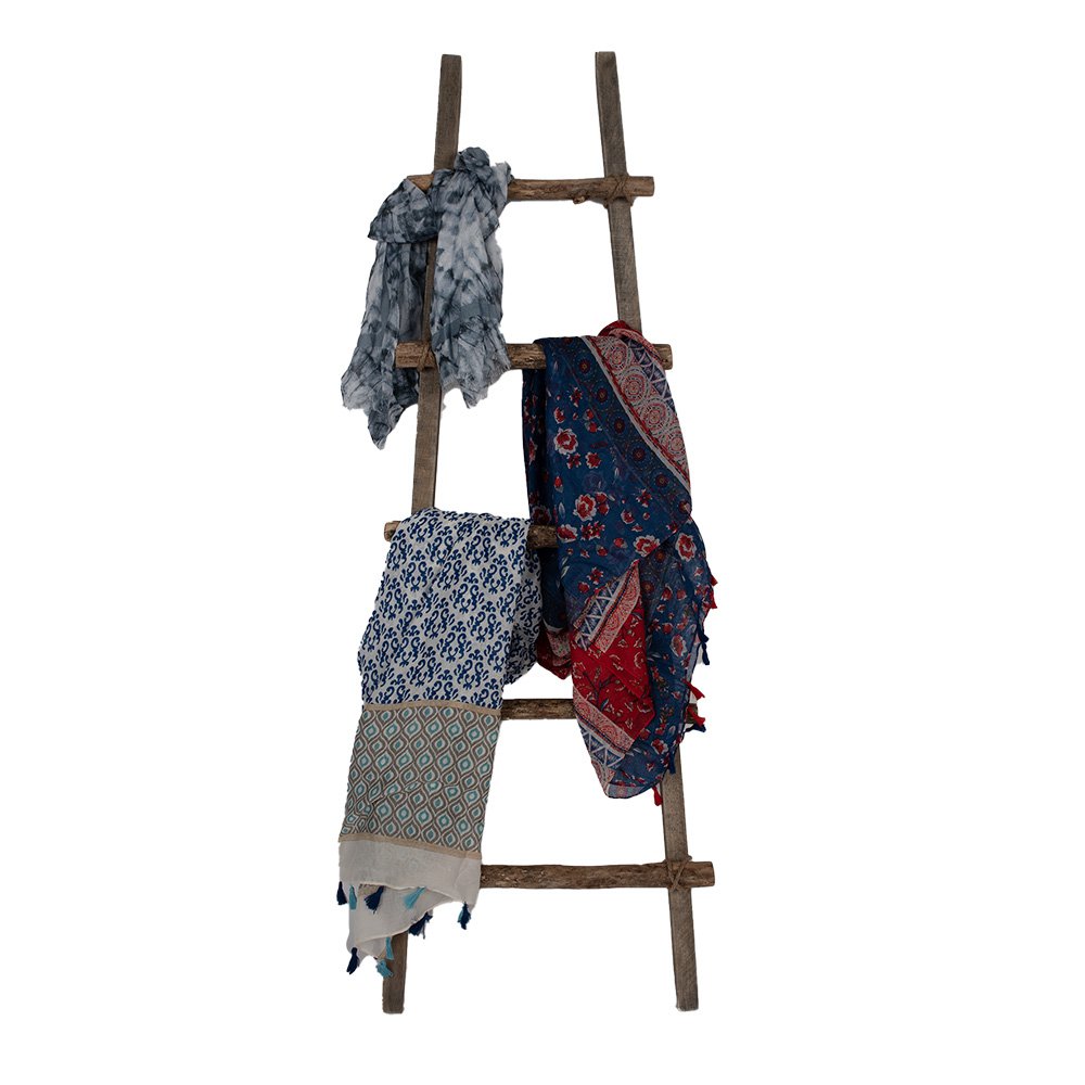 Handdoekhouder 140 cm Bruin Hout Decoratie Ladder