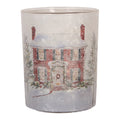 Waxinelichthouder Ø 10x13 cm Wit Glas Kerst
