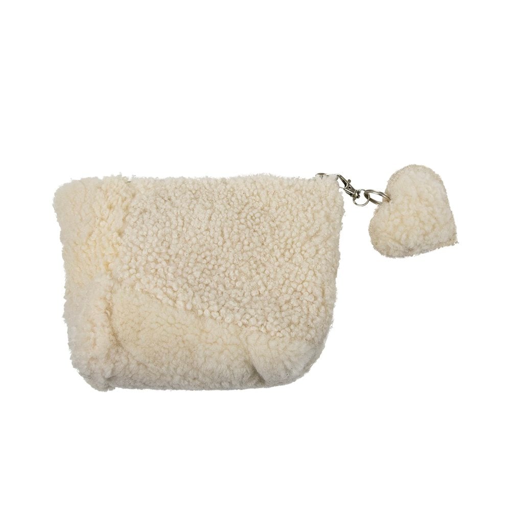 Schaap wit etui met hartje 15cm