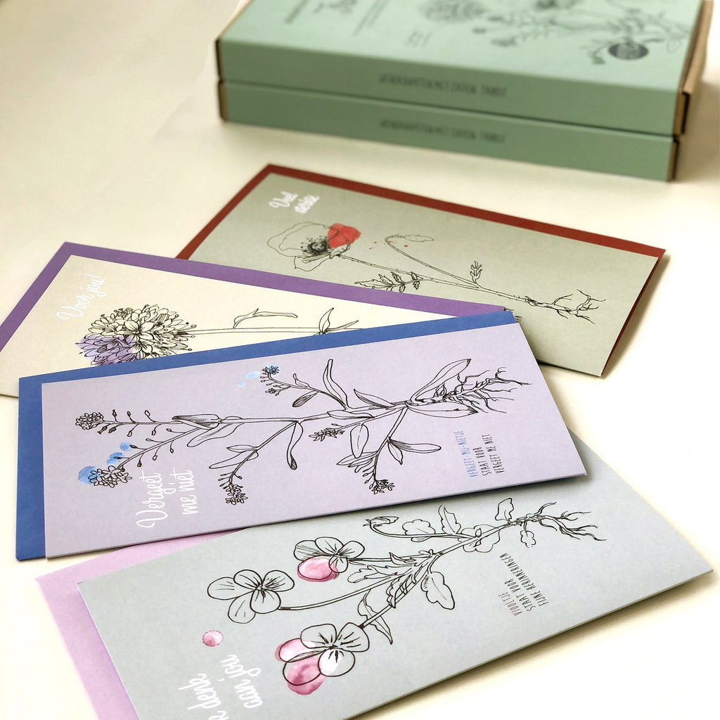 Cadeaubox wenskaarten met zaden 'Troost'