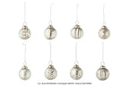 J-Line kerstbal - glas - zilver - doos van 40