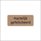 Hartelijk Gefeliciteerd - - wensetiket - rol van 500