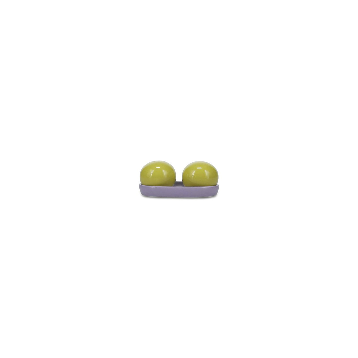 Peper en zoutschudden 3 stuks groen/paars duo