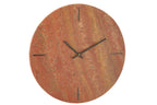 J-Line klok Rond Marmer - steen - terracotta/zwart