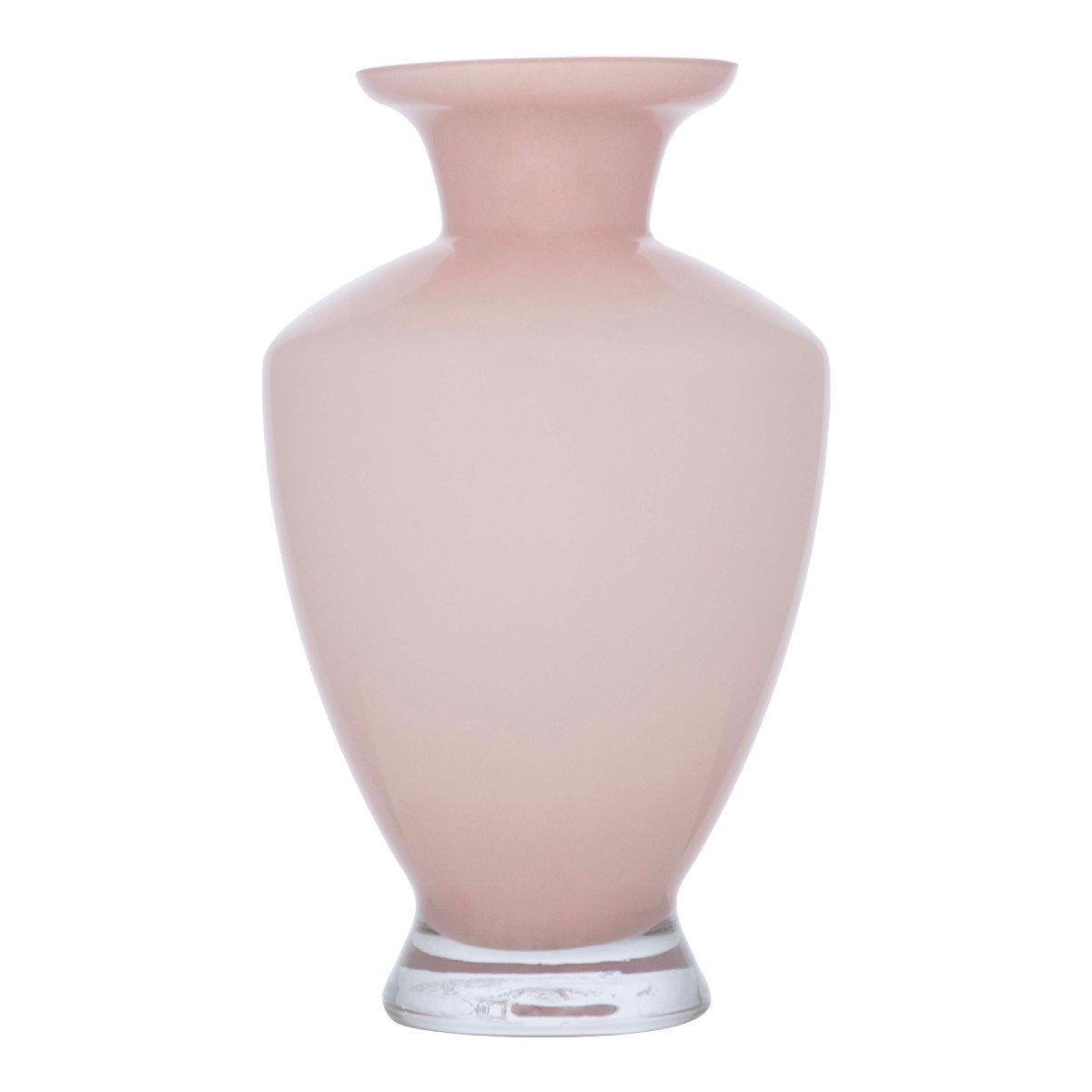 Rosy Vaas mondgeblazen roze h20,5 d16,5