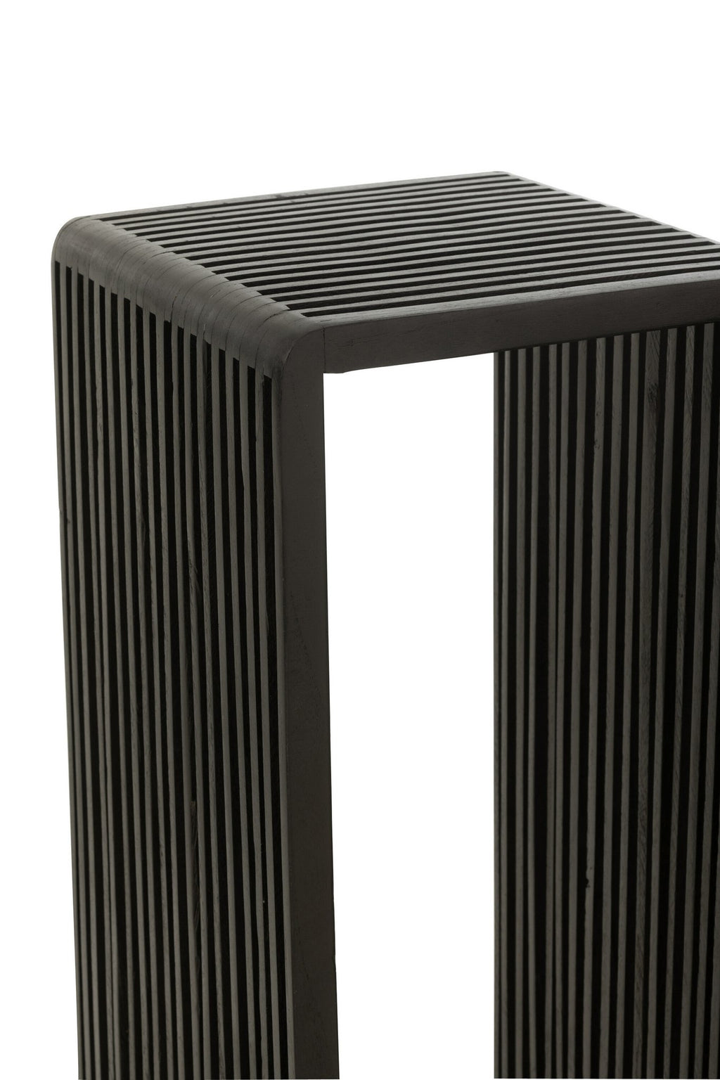 J-Line bijzettafel Kubus - hout - zwart - set van 2