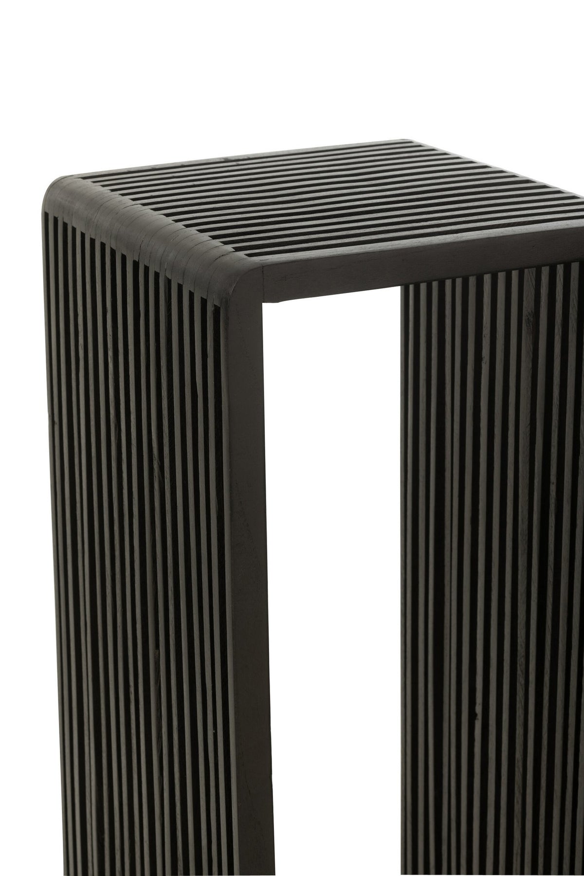 J-Line bijzettafel Kubus - hout - zwart - set van 2