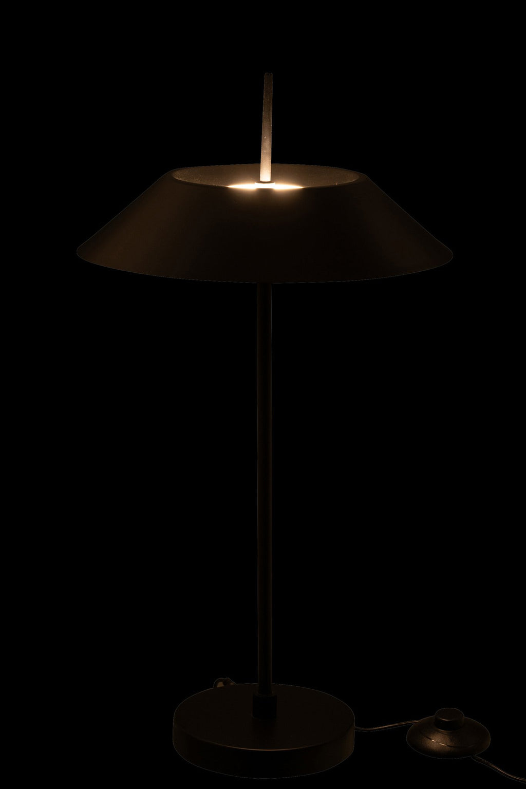 J-Line tafellamp - metaal - zwart - LED lichtjes