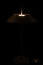 J-Line tafellamp - metaal - zwart - LED lichtjes
