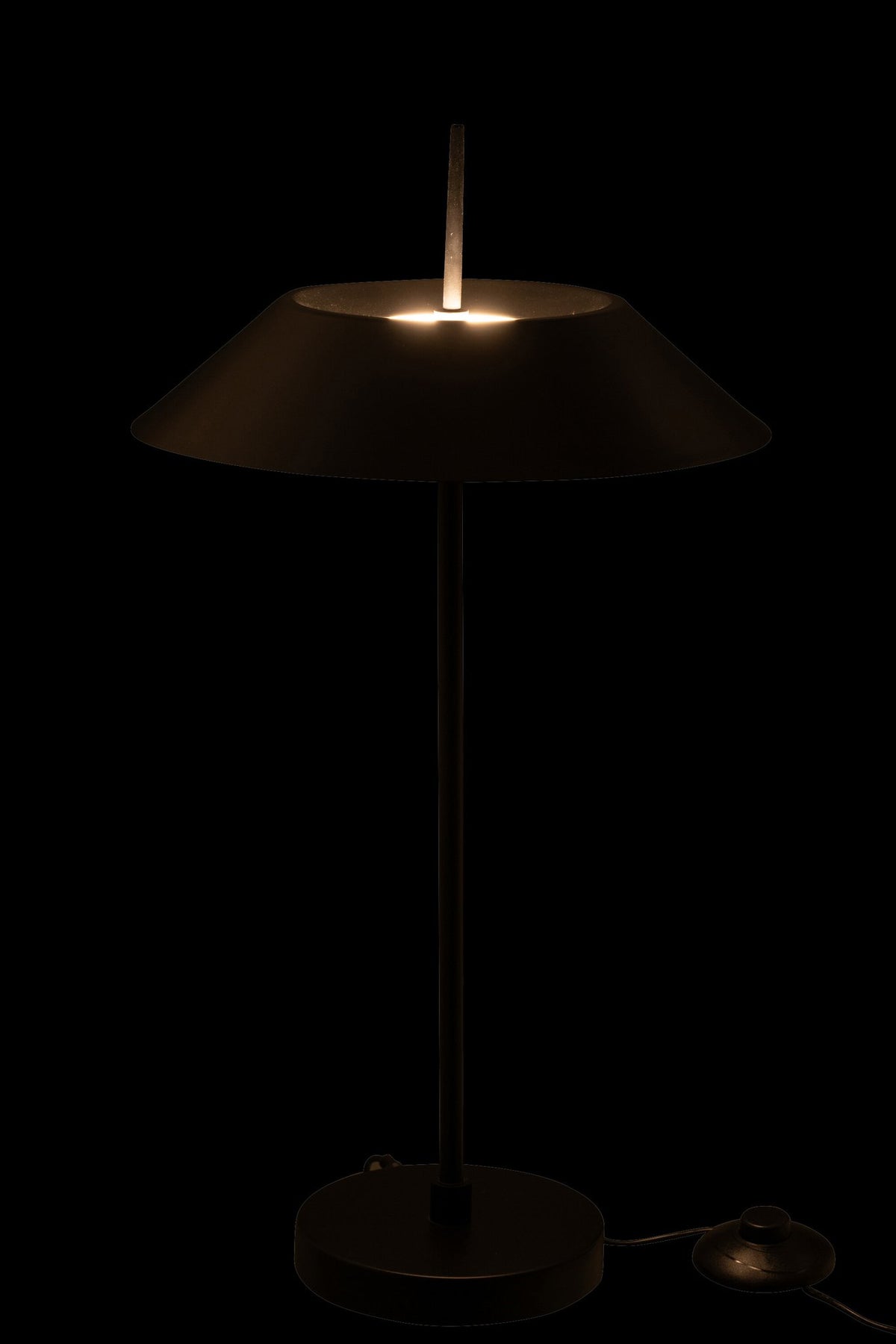 J-Line tafellamp - metaal - zwart - LED lichtjes