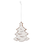 Kersthanger Kerstboom 9x1x10 cm Wit Kunststof