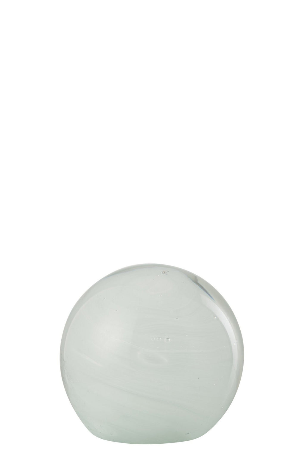 J-Line presse-papier Twister Rond - glas - wit - medium