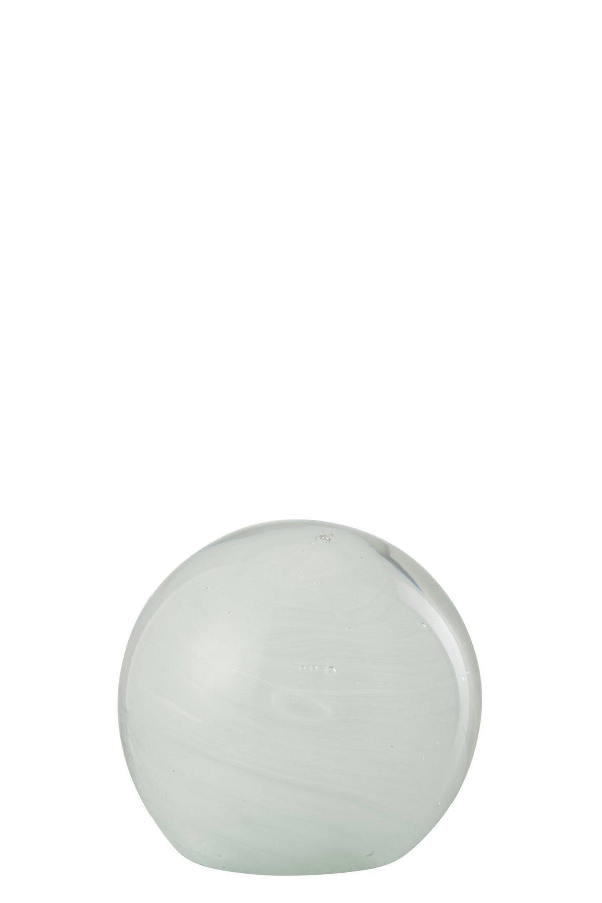 J-Line presse-papier Twister Rond - glas - wit - medium