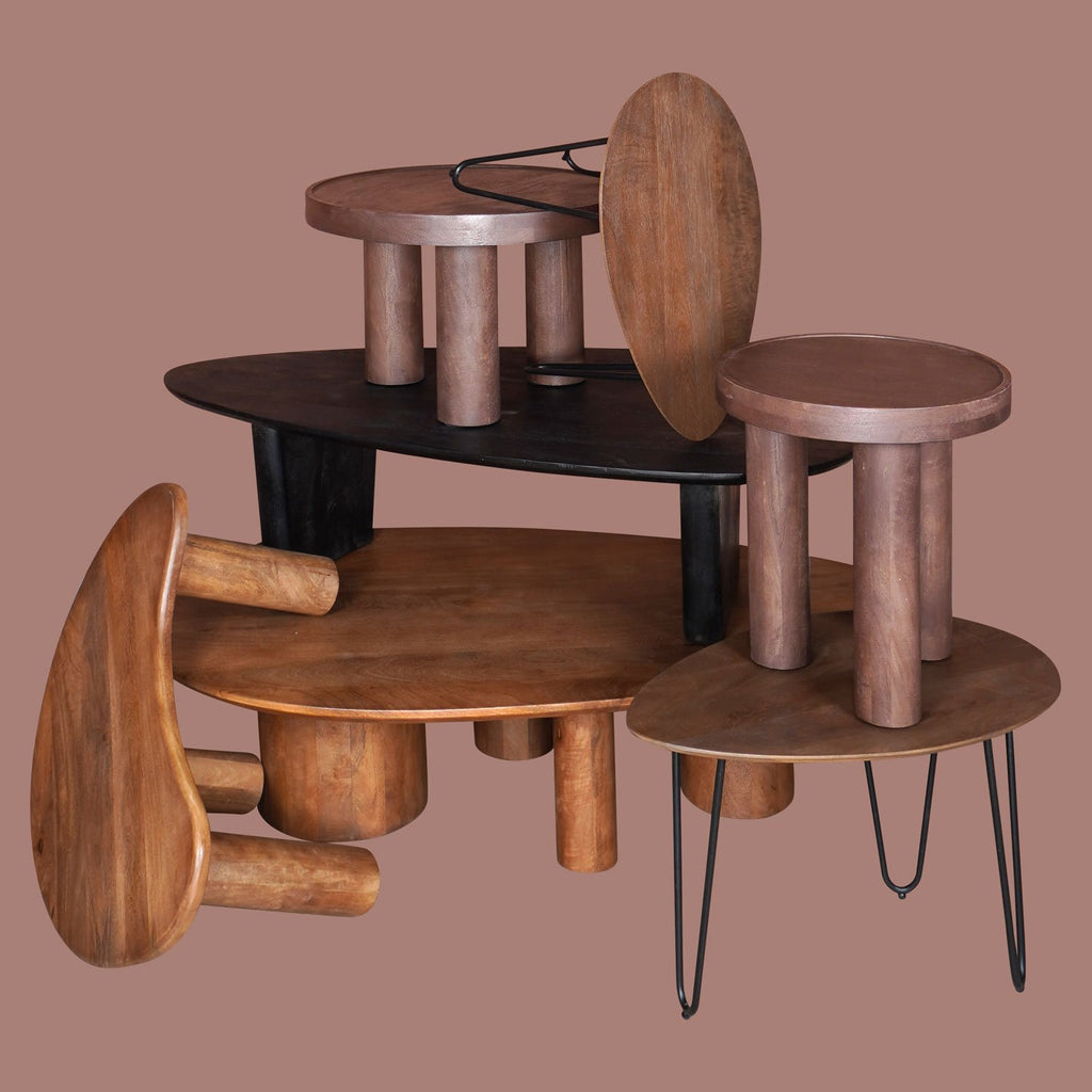 Salontafel Rudo 135 x 75 cm - Zwart Mangohout