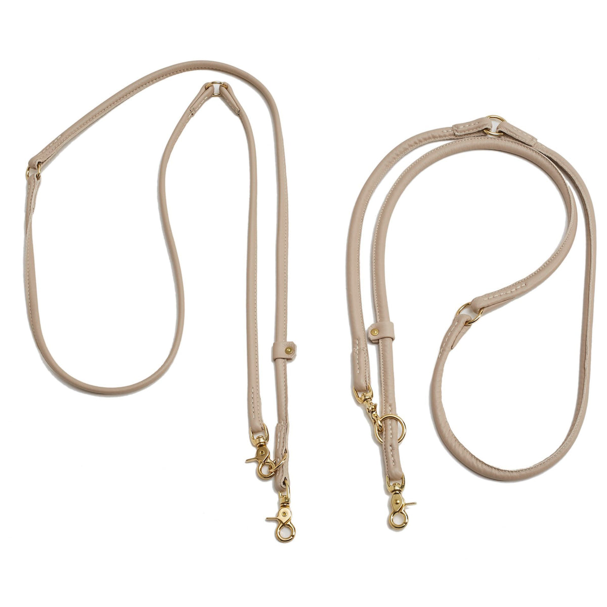Amici Ivory – Rondgestikte leren riem